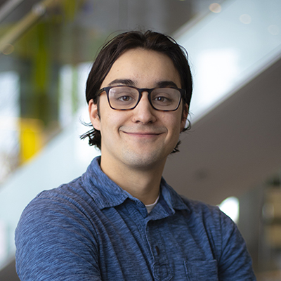 Photo of student leader Jacob Belanger