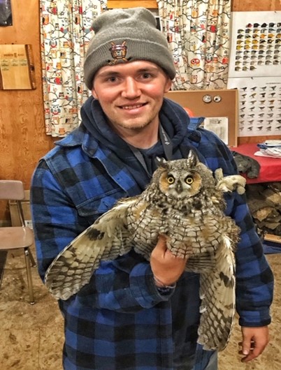 Doug Manners with owl