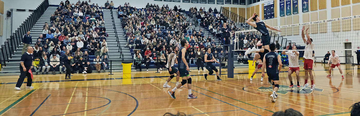 Homecoming volleyball action