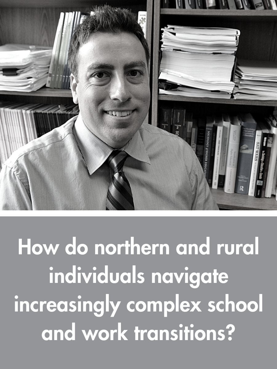 David Zarifa, with the question: How do northern and rural individuals navigate increasingly complex school and work transitions in today's knowledge-based economy?