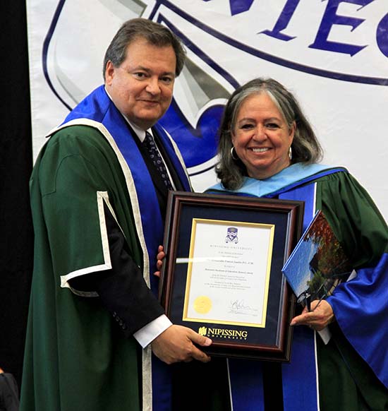 Frances Lankin receiving honorary doctorate