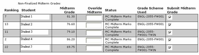 Gradebook Submit Midterm Grades step 2