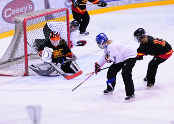 Ringette Action shot