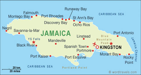 Jamaica map