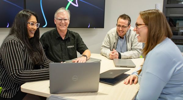 group working at desk