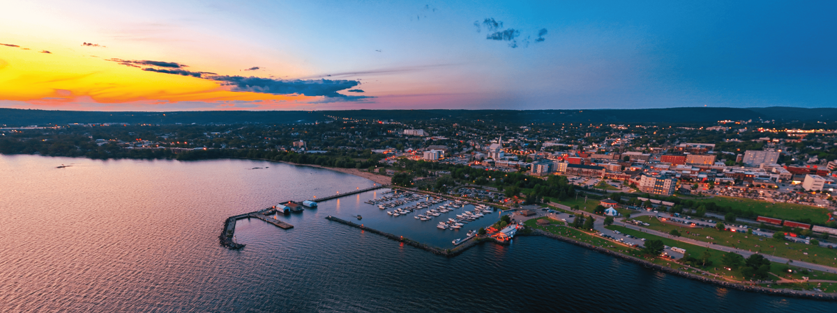 a bird-eye-view of waterfront