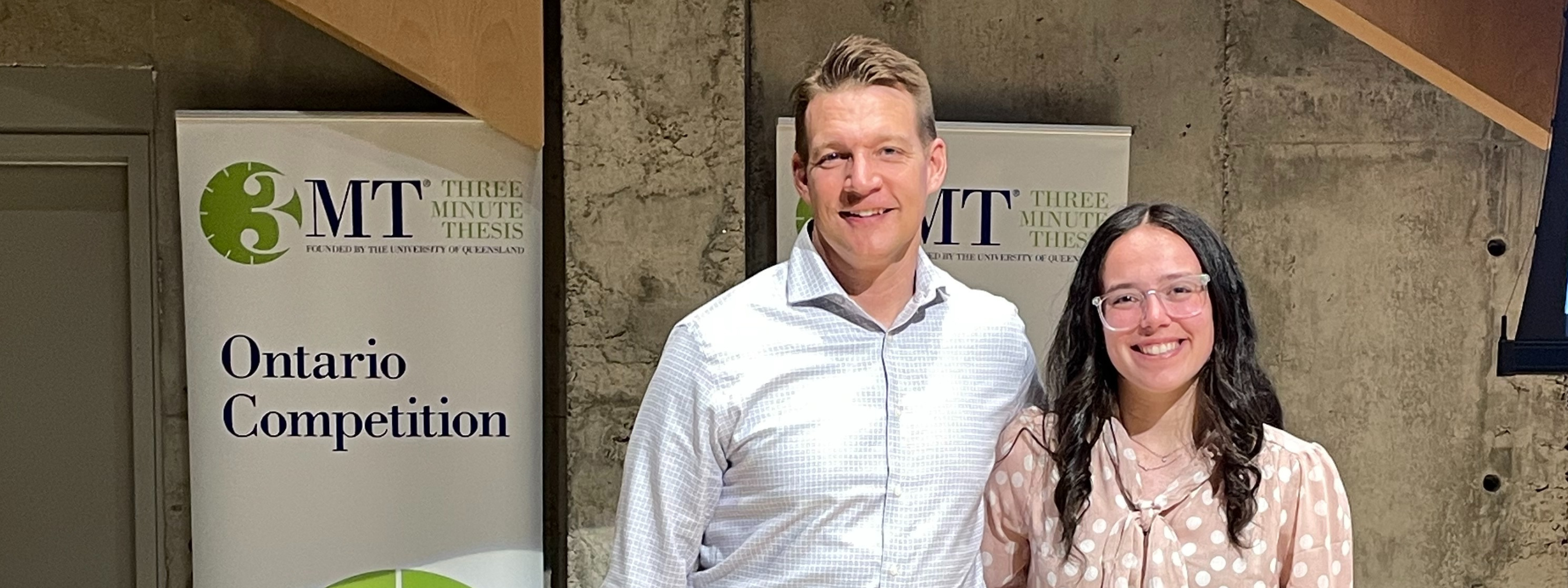 Nipissing professor Dr. Mark Bruner and Master of Science in Kinesiology student Cassidy Brooks