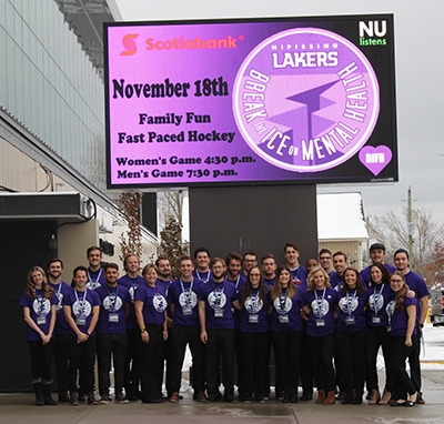 Student organizers from the third-year Sports Marketing class 