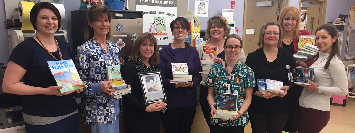 Books for Brook presentation at hospital