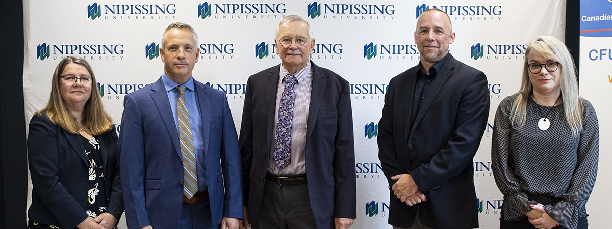 Group photo at CFUW North Bay Dr. Diana Walton Scholarship Announcement