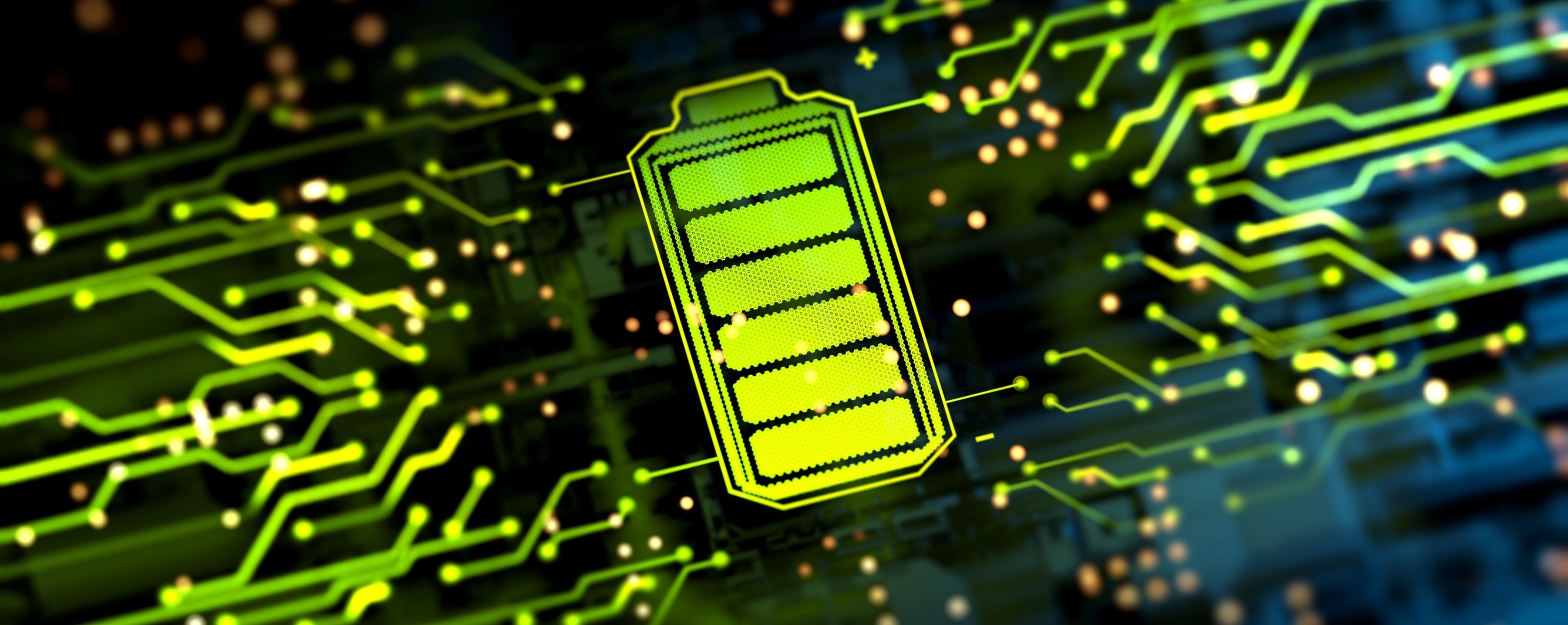 Representation of a battery with circuitry