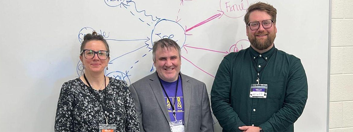 Proffesor Anna Przednowek (Nipissing University), David Hill (PARN presentation collaborator) and Jerry Orest Poliszczuk (Nipissing University, Bachelor of Social Work student).