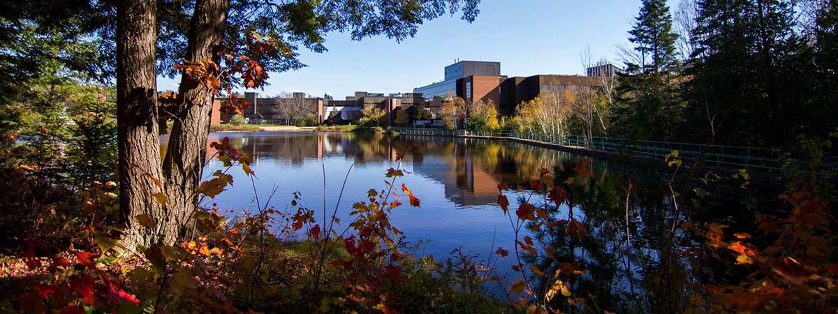 Nipissing campus from trailhead