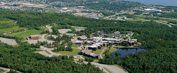 Aerial photo of campus