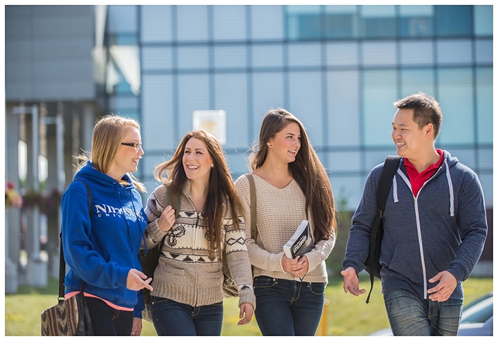 Photo of students at Nipissing University