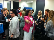 Group of nurses networking at event