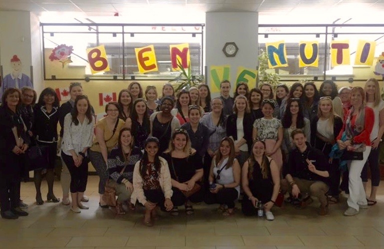 Photo of students in Italy