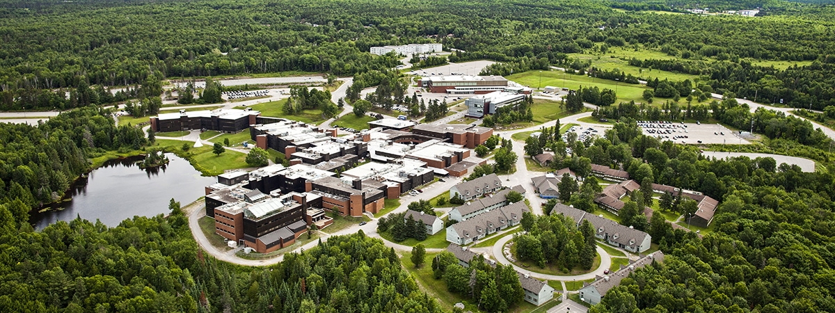 Aerial photo of campus