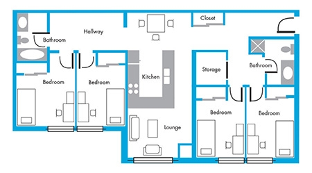Residence suite floor plan