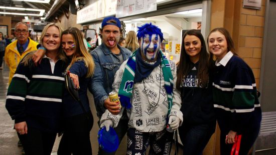 Fanatics at hockey game