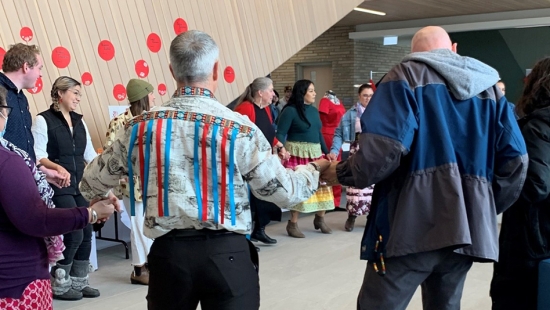 Putting theory into action: INDG 3106 Indigenous Health and Wellness students created an awareness-raising event and donation drive as part of the 16 Days of Activism Against Gender-Based Violence November 28, 2022.