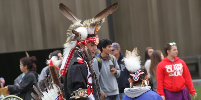 Students from Nipissing, Canadore and Community High School Participate in Welcome Powwow​