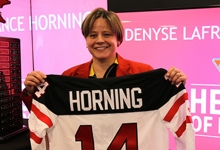 Denyse Lafrance-Horning with Jersey