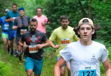 Runners on the outdoor trails