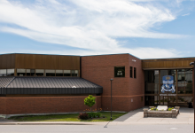 Front entrance of Nipissing University