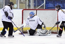 Ringette Goalie save