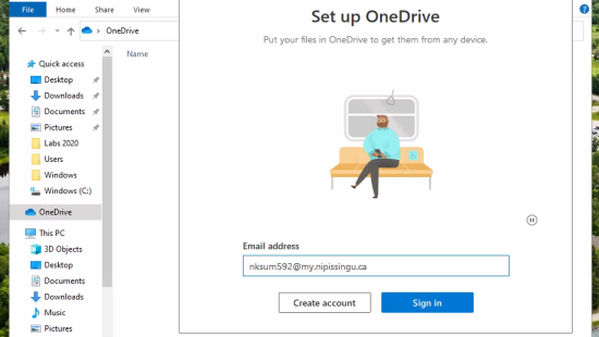 OneDrive Sign In Prompt
