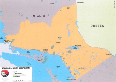 Robinson-Huron treaty area map