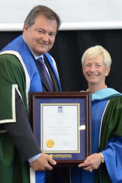 Sandy Foster received honorary doctorate