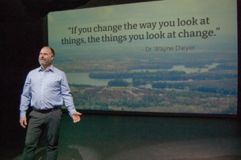 Terry Dubroy presenting at an event