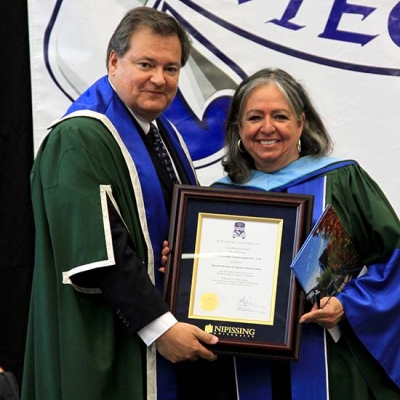 Frances Lankin receiving honorary doctorate