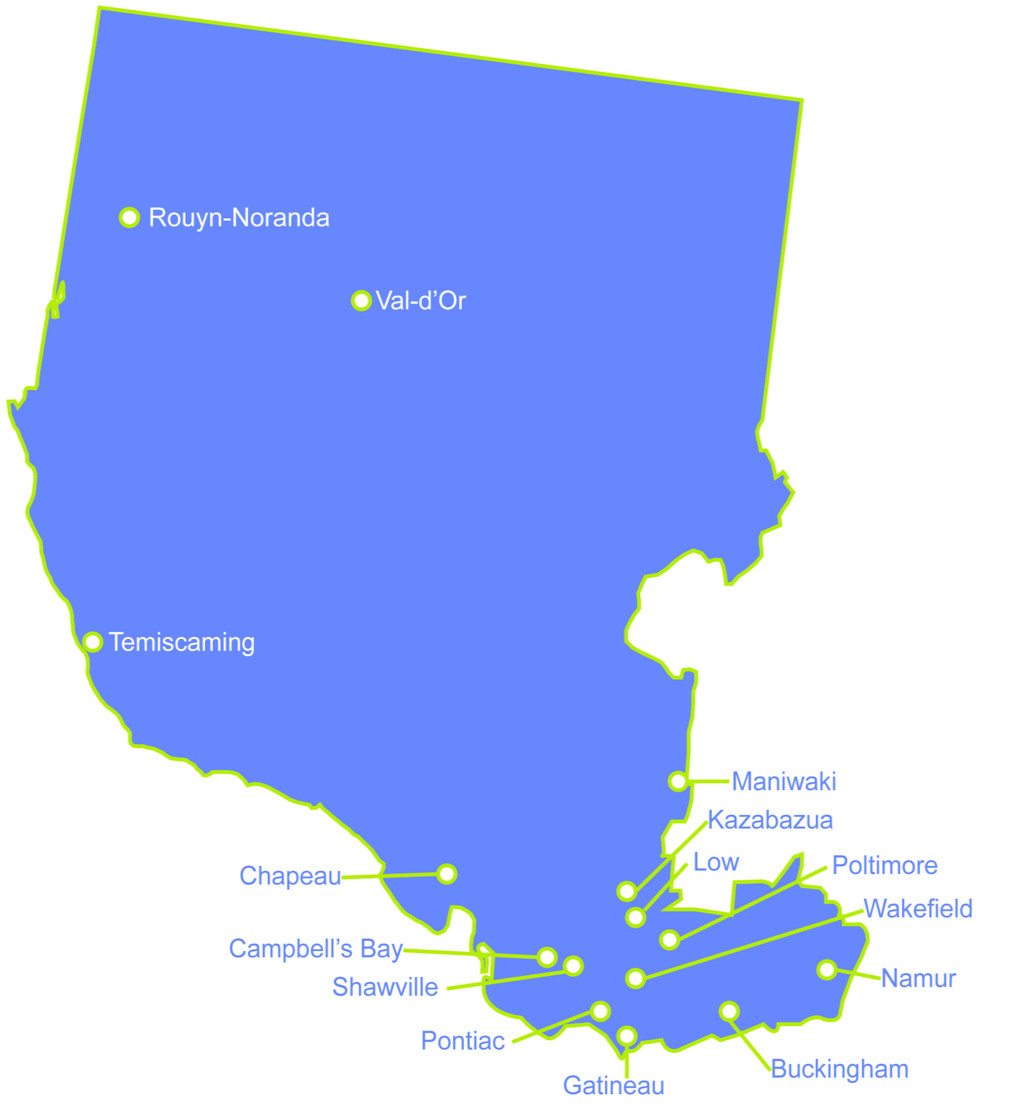 Western Quebec School Board Map Image